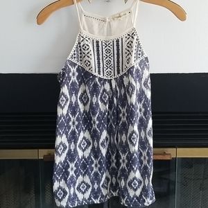 High neck tank top, screened